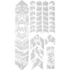 All Mountain Style AMSFG2BLWH Honeycomb High Impact Frame Guard Extra – Protects Your Bike from Scratches and dings, Red/Black(Bear/White)