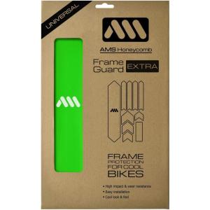 All Mountain Style AMSFG2BLWH Honeycomb High Impact Frame Guard Extra – Protects Your Bike from Scratches and dings, Red/Black(Green/White)