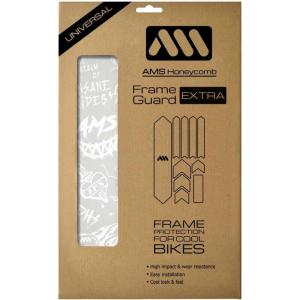 All Mountain Style AMSFG2BLWH Honeycomb High Impact Frame Guard Extra – Protects Your Bike from Scratches and dings, Red/Black(Hell Gang White)