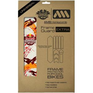 All Mountain Style AMSFG2BLWH Honeycomb High Impact Frame Guard Extra – Protects Your Bike from Scratches and dings, Red/Black(Red Bull Rampage Red)