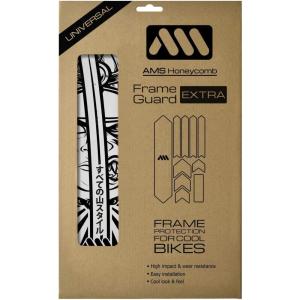 All Mountain Style AMSFG2BLWH Honeycomb High Impact Frame Guard Extra – Protects Your Bike from Scratches and dings, Red/Black(Ronin/Black)